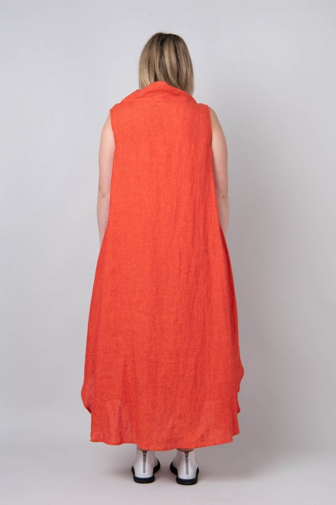 Baela Linen Dress - Sleeveless Linen