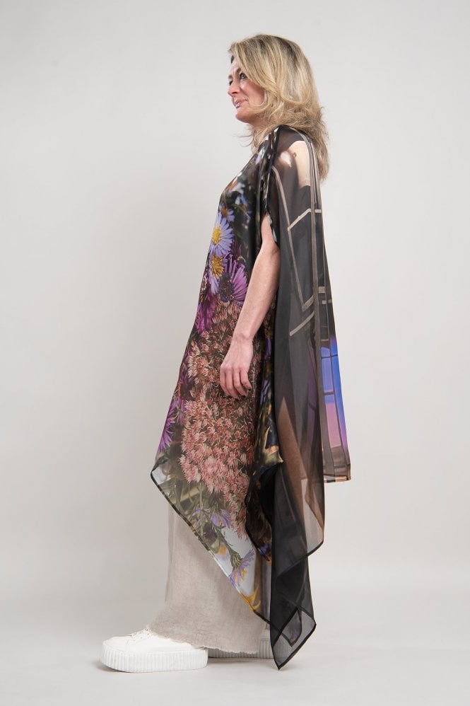 Barbara Bologna Floral Print Silk Tunic-Dress